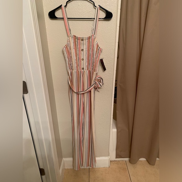 No Boundaries Striped Jumpsuit - Picture 1 of 4